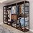 Closet Aberto Modular Industrial ART Premium – Madeira Rústica & Estrutura Metálica Reforçada - Imagem 1