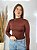 Body Poliamida ML Marrom Gola Alta - Imagem 1
