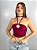 Cropped Poliamida Vinho Blossom - Imagem 1
