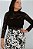 Body Tule Flores Preto - Imagem 1