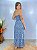 Vestido Crepe Samira Floral Azul - Imagem 2