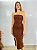 Vestido Canelado Tomara Que Caia Marrom - Imagem 1