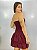 Vestido Curto Elaine Vinho Lastex - Imagem 2