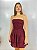 Vestido Curto Elaine Vinho Lastex - Imagem 1