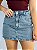 Short Saia Jeans Lav.Média Strass - Imagem 1