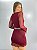 Vestido Tule Basico Vinho - Imagem 3