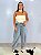 Calça Jeans Balloon Marmorizada - Imagem 1