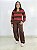 Blusa Tricot Modal Zara Marrom\Vermelho - Imagem 3