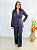Conjunto Blazer Risca De Giz Azul Marinho - Imagem 1