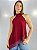 Blusa Assimetrica Renda Vinho - Imagem 1