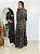 Vestido Longo Florido Camponesa Preto - Imagem 2