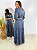 Vestido Longo Florido Camponesa Azul - Imagem 2