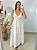 Vestido Longo Poa Branco - Imagem 1
