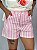 Short Linho Listrado Rosa - Imagem 1