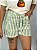 Short Linho Listrado Verde - Imagem 1