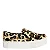 Tênis Slip On Veludo Animal Print Onça Plataforma - Imagem 4