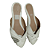 Mule Off-White Trama Croco com Bico Fino -tamanho 36 - Imagem 7