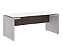 MESA DIRETOR RETANGULAR COM TAMPO DE VIDRO - EDGE GEBB WORK - Imagem 1