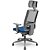 CADEIRA BRIZZA PRESIDENTE TELA GRAFITE ASSENTO AZUL - PLAXMETAL - Imagem 3