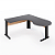 MESA ANGULAR GERENTE PÉ METÁLICO LIGHT DIREITO - STAFF GEBB WORK - Imagem 1