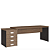 MESA MODENA C/ GAVETEIROS PEDESTAL 4 GAVETAS - INCOFLEX - Imagem 1