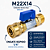 REGISTRO DE ESFERA COM ENGATE RÁPIDO 1/4" M22X14 - Imagem 2