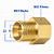 ADAPTADOR ACOPLADOR M22X15 MACHO/FÊMEA - Imagem 2