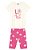 Conjunto Infantil Feminino Blusa Meia Malha / Bermuda Ciclista Cotton/ - Imagem 2