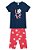Conjunto Infantil Feminino Blusa Meia Malha / Bermuda Ciclista Cotton/ - Imagem 1
