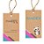Tag Personalizada Kraft 280g 4x4 colorido frente e verso - Imagem 1