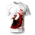 Camiseta Umbanda - Estampa Esquerda Pombo Gira Rosa Vermelha - Imagem 1