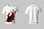 Camiseta Umbanda - Estampa Esquerda Pombo Gira Rosa Vermelha - Imagem 3