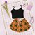 Kit Baby Doll Cropped Preto Estampa Cacto nem tudo é flores - Imagem 1