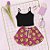 Kit Baby Doll Cropped Preto Estampa Sorriso Smile Pink - Imagem 1