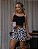 Kit Pijama Baby Doll Cropped Preto Casal Mozão Estampa Vaca Pretinha - Imagem 2