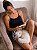 Pijama Feminino Baby Doll Alcinha Preto Olho Grego - Imagem 5