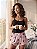 Pijama Feminino Baby Doll Alcinha Preto Pandinha Rosa - Imagem 1