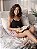 Pijama Feminino Baby Doll Alcinha Preto Pandinha Rosa - Imagem 4