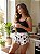Pijama Feminino Baby Doll Alcinha Preto Coração Black - Imagem 1
