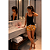 Pijama Feminino Baby Doll Alcinha Preto Cerveja - Imagem 1