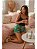 Pijama Feminino Baby Doll Alcinha Preto Bicho Preguiça - Imagem 2
