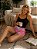 Pijama Feminino Baby Doll Alcinha Preto Corujinha - Imagem 4