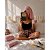 Pijama Feminino Baby Doll Alcinha Preto Coração Vermelho - Imagem 2