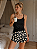 Pijama Feminino Baby Doll Alcinha Preto Margarida - Imagem 3