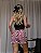 Pijama Feminino Cropped Alcinha Preto Vaquinha Rosa - Imagem 3