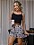Pijama Feminino Cropped Alcinha Preto Gatinho Colorido - Imagem 1