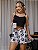 Pijama Feminino Cropped Alcinha Preto Pandinha Preto - Imagem 1