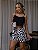 Pijama Feminino Cropped Alcinha Preto Vaquinha Preta - Imagem 1