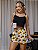 Pijama Feminino Cropped Alcinha Preto Girassol - Imagem 1
