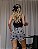 Pijama Feminino Cropped Alcinha Preto Lua Cinza - Imagem 3